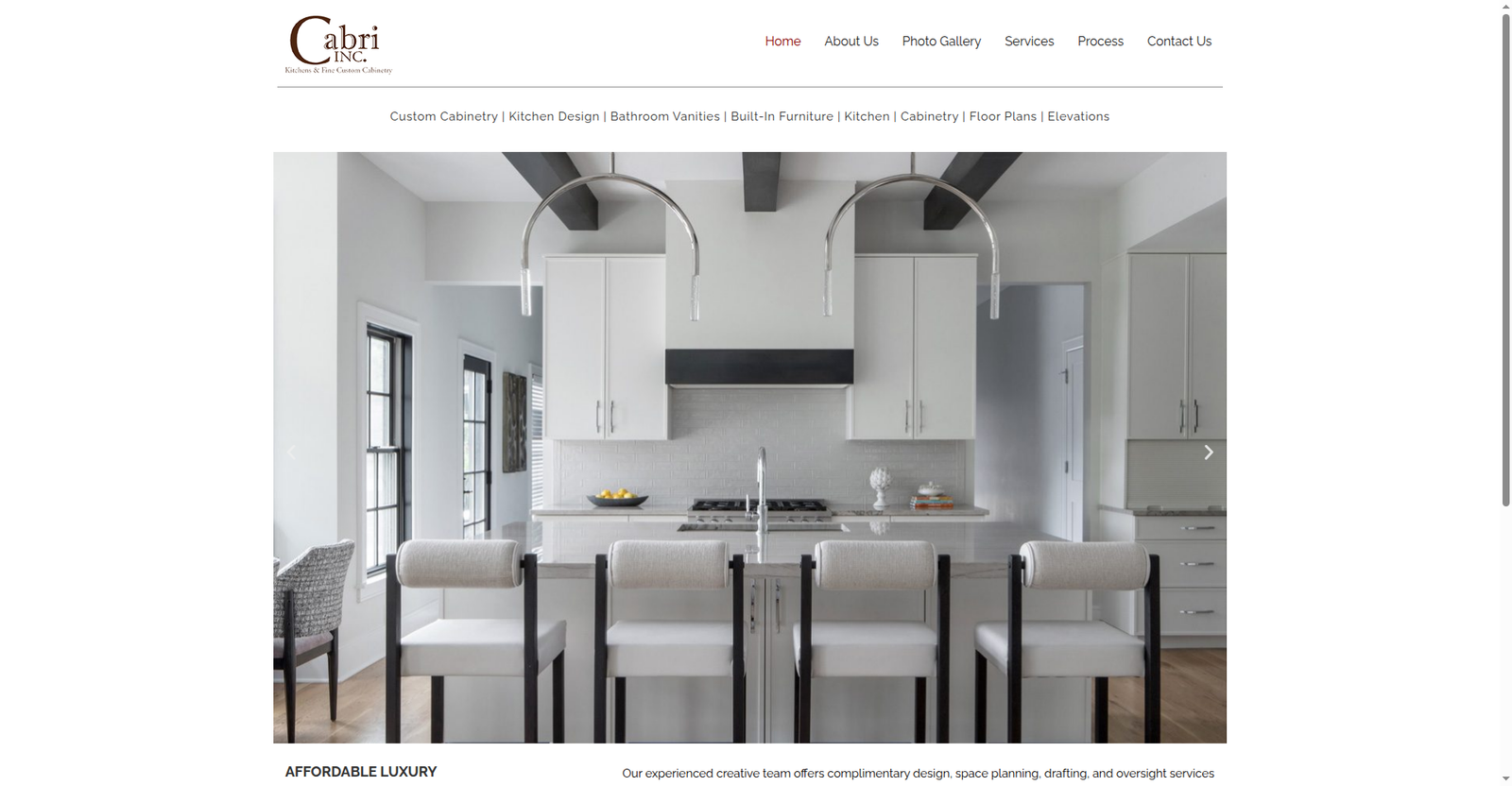 Cabri Designs homepage